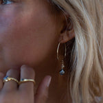 Tahitian Pearl Hoop Earrings ~ 14k Gold Filled or Sterling Silver ~ Jewelry ~ Natural ~ Organic ~ Everyday Boho ~ Hippie ~ Circle ~ ME223