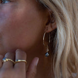 Tahitian Pearl Hoop Earrings ~ 14k Gold Filled or Sterling Silver ~ Jewelry ~ Natural ~ Organic ~ Everyday Boho ~ Hippie ~ Circle ~ ME223