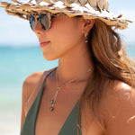 Tahitian Pearl Y necklace ~ Gold Filled or Sterling Silver ~ Dainty Gold Necklace ~ Hammered Circle ~Minimalist ~Delicate ~Layered MN062