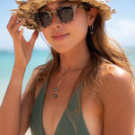 Tahitian Pearl Y necklace ~ Gold Filled or Sterling Silver ~ Dainty Gold Necklace ~ Hammered Circle ~Minimalist ~Delicate ~Layered MN062