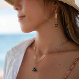Tahitian Pearls necklace ~ Gold Vermeil, Rose gold Vermeil or Sterling Silver ~ Dainty Gold Necklace ~Minimalist ~Delicate ~Layered MN155