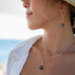 Tahitian Pearls necklace ~ Gold Vermeil, Rose gold Vermeil or Sterling Silver ~ Dainty Gold Necklace ~Minimalist ~Delicate ~Layered MN155