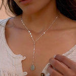 Teal Chalcedony Necklace ~ Sterling Silver 925 or Gold Filled - Maresia Jewelry