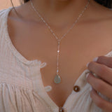 Teal Chalcedony Necklace ~ Sterling Silver 925 or Gold Filled - Maresia Jewelry