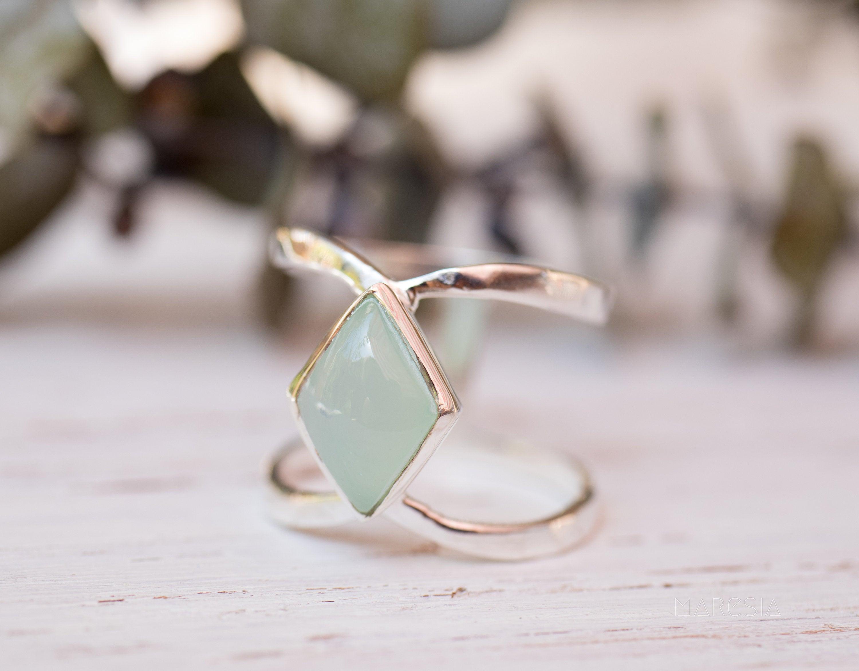 Teal Chalcedony~Sterling Silver 925~MR114A - Maresia Jewelry