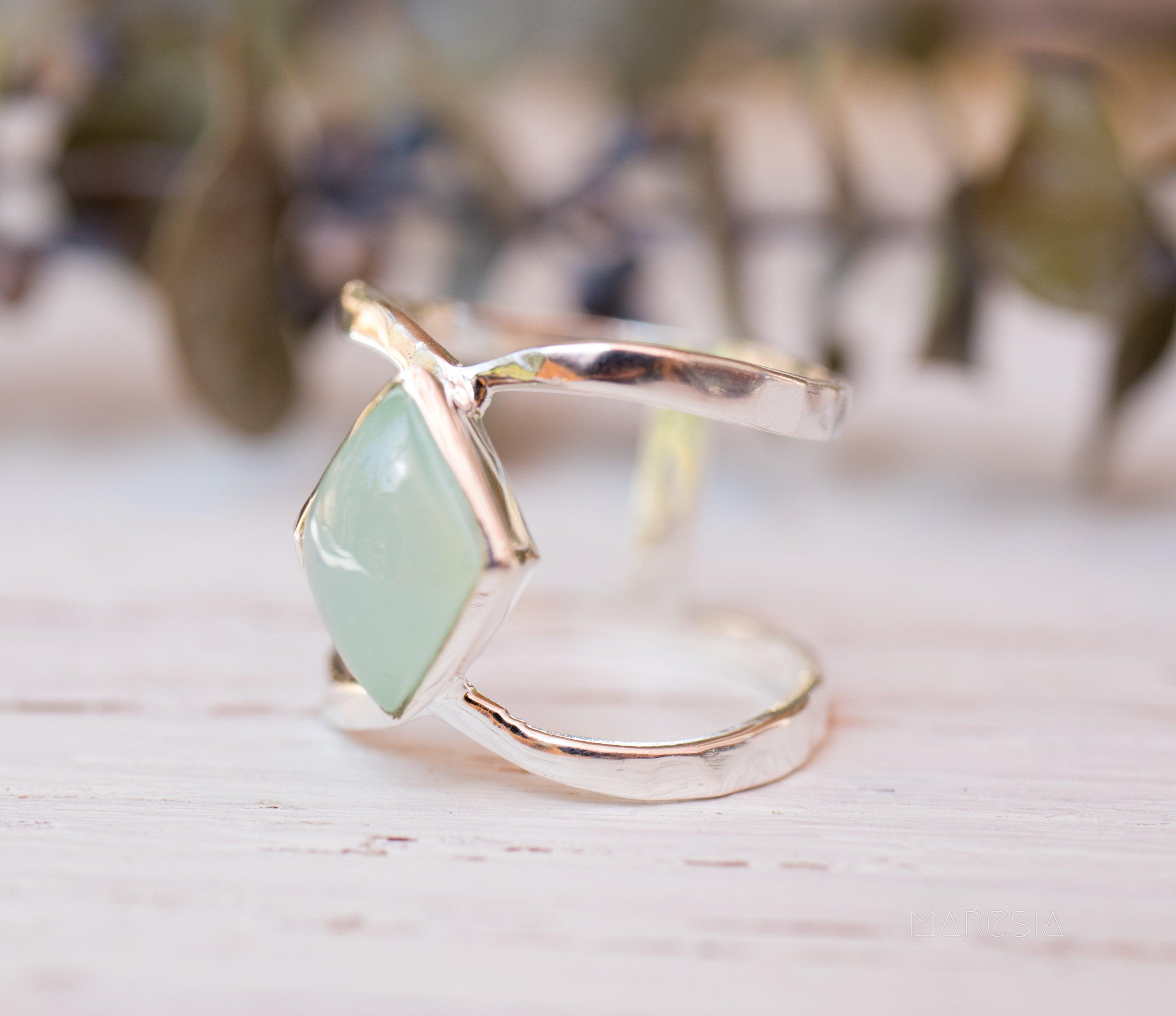 Teal Chalcedony~Sterling Silver 925~MR114A - Maresia Jewelry