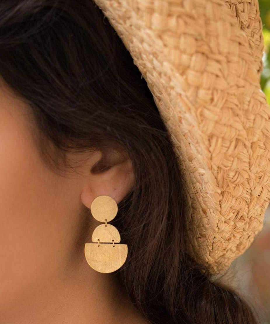 Textured Earrings ~ Gold Vermeil~ME094 - Maresia Jewelry