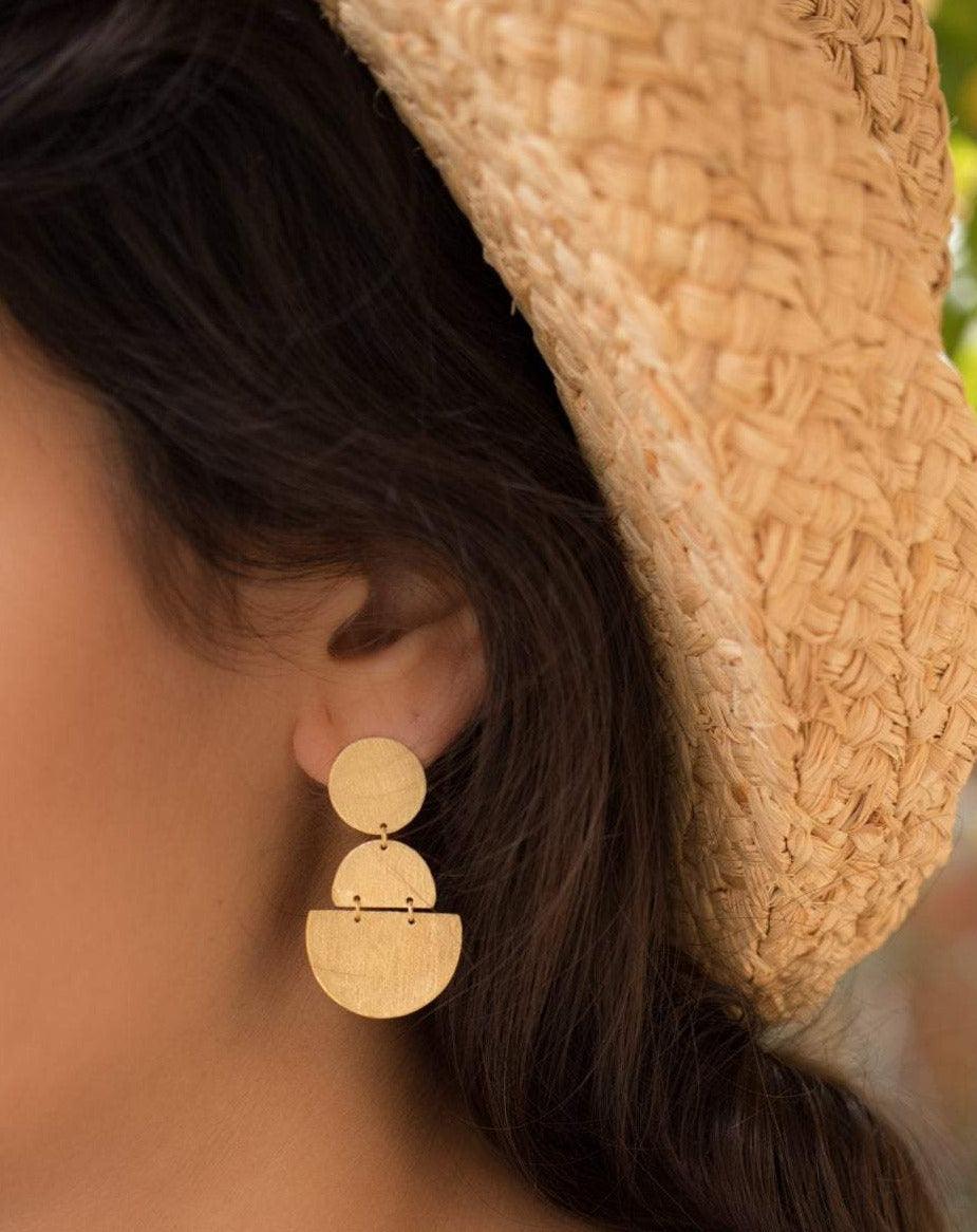 Textured Earrings ~ Gold Vermeil~ME094 - Maresia Jewelry