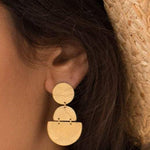 Textured Earrings ~ Gold Vermeil~ME094 - Maresia Jewelry