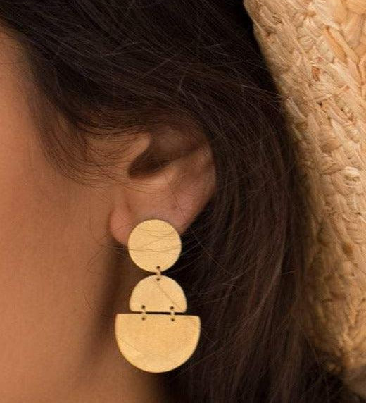Textured Earrings ~ Gold Vermeil~ME094 - Maresia Jewelry