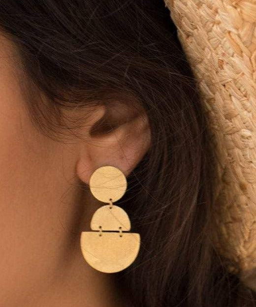 Textured Earrings ~ Gold Vermeil~ME094 - Maresia Jewelry
