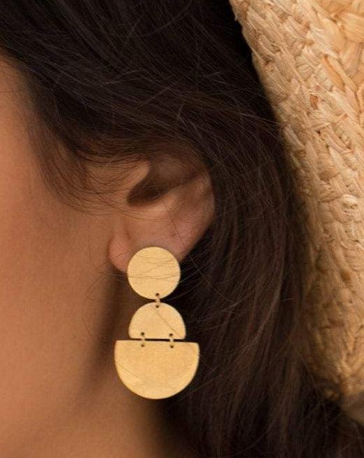 Textured Earrings ~ Gold Vermeil~ME094 - Maresia Jewelry