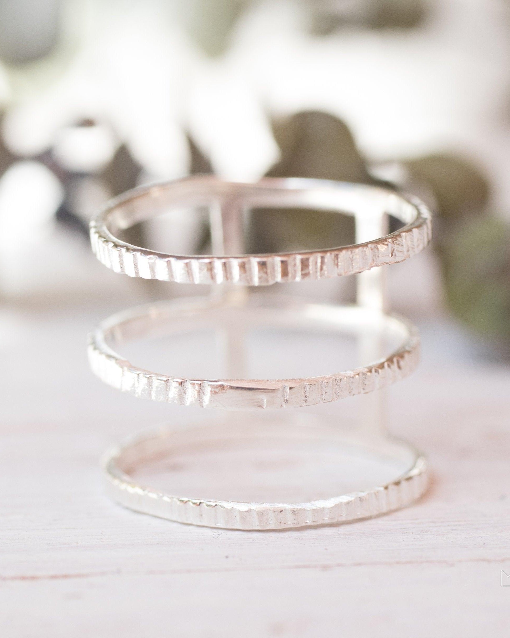 Textured Ring ~ Sterling Silver 925 ~MR145A - Maresia Jewelry