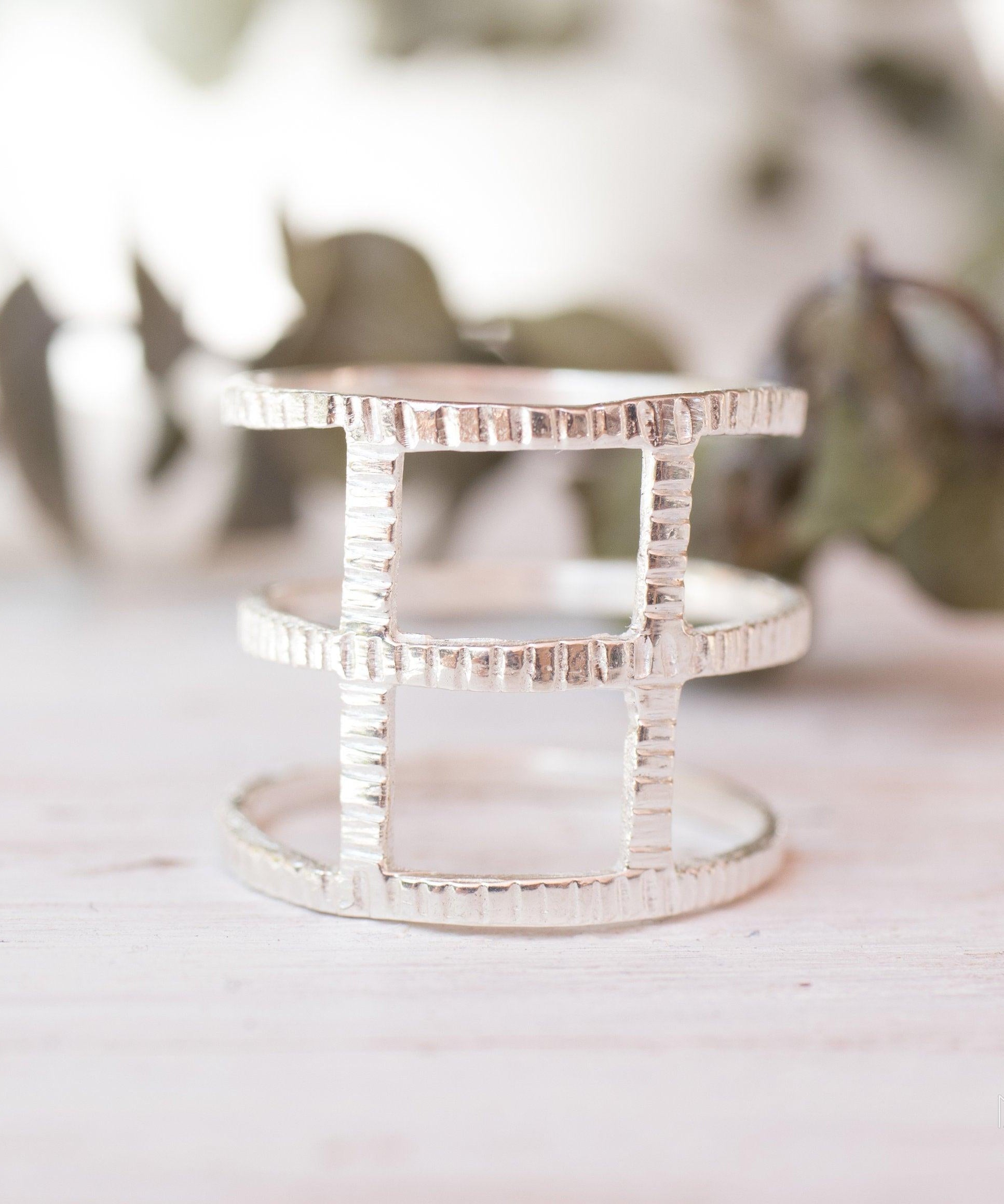 Textured Ring ~ Sterling Silver 925 ~MR145A - Maresia Jewelry
