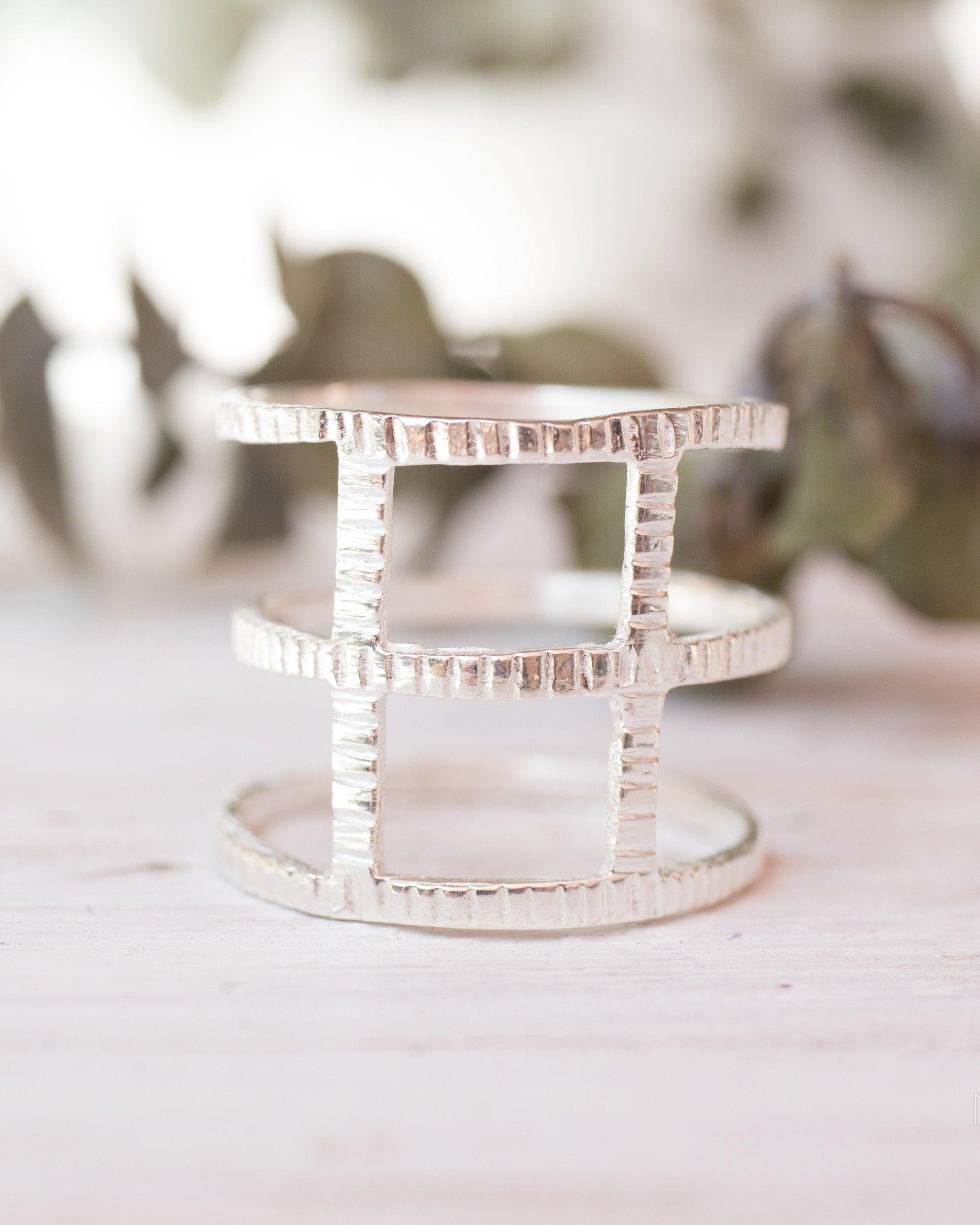 Textured Ring ~ Sterling Silver 925 ~MR145A - Maresia Jewelry