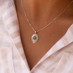 Labradorite or Larimar Pendant ~ Hammered ~ Sterling Silver 925  ~ Delicate ~ Bohemian ~  Charm ~ MN080