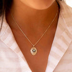 Labradorite or Larimar Pendant ~ Hammered ~ Sterling Silver 925  ~ Delicate ~ Bohemian ~  Charm ~ MN081
