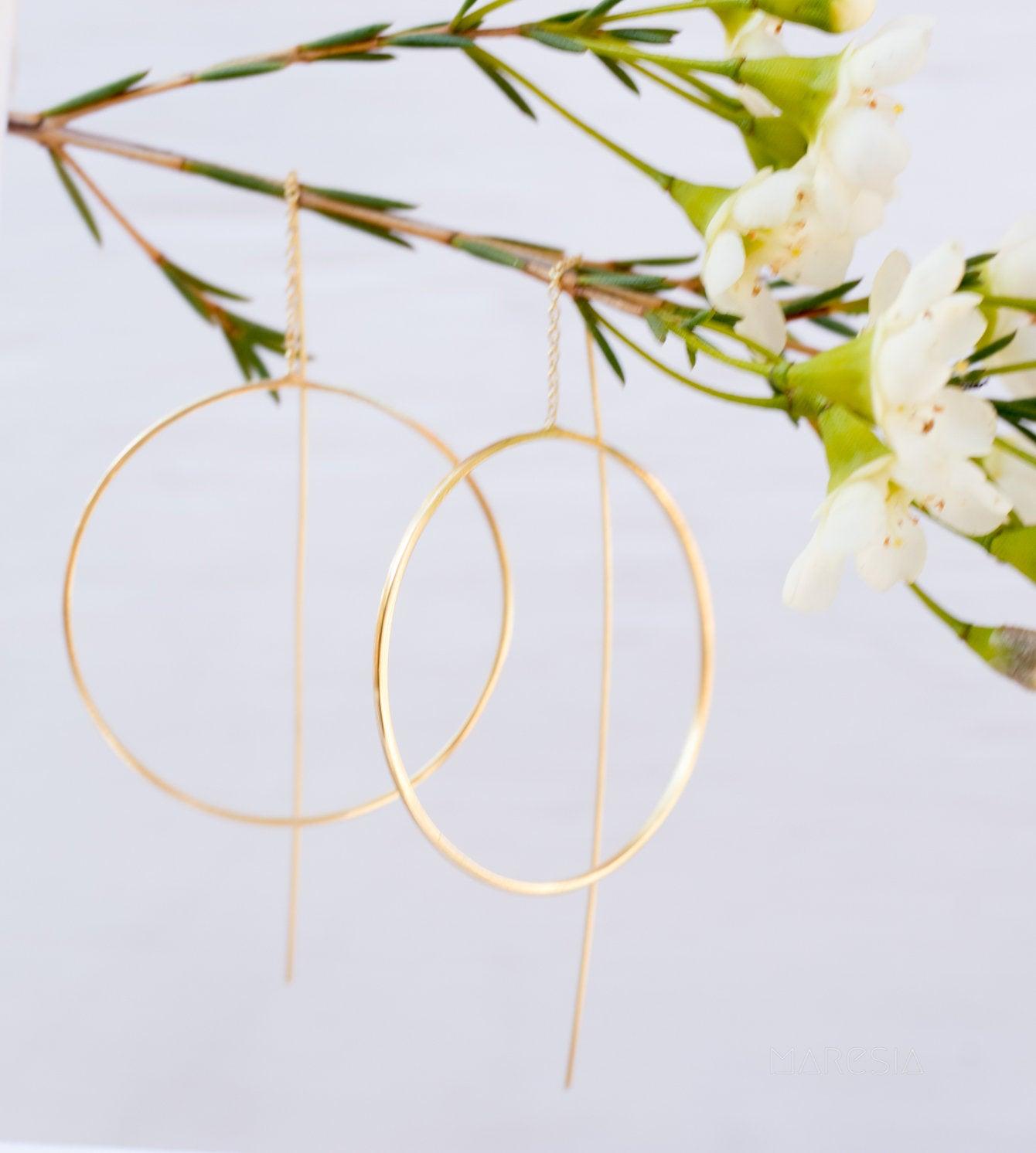 Threader Earrings ~ 18k Gold Plated Earrings ~ ME130 - Maresia Jewelry