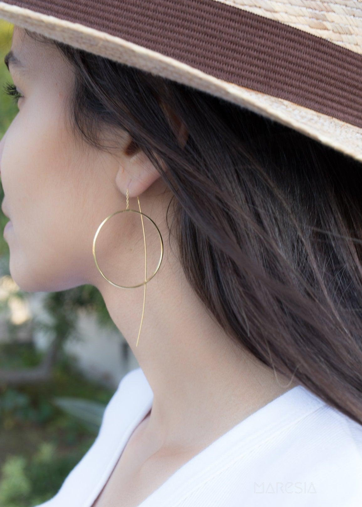 Threader Earrings ~ 18k Gold Plated Earrings ~ ME130 - Maresia Jewelry