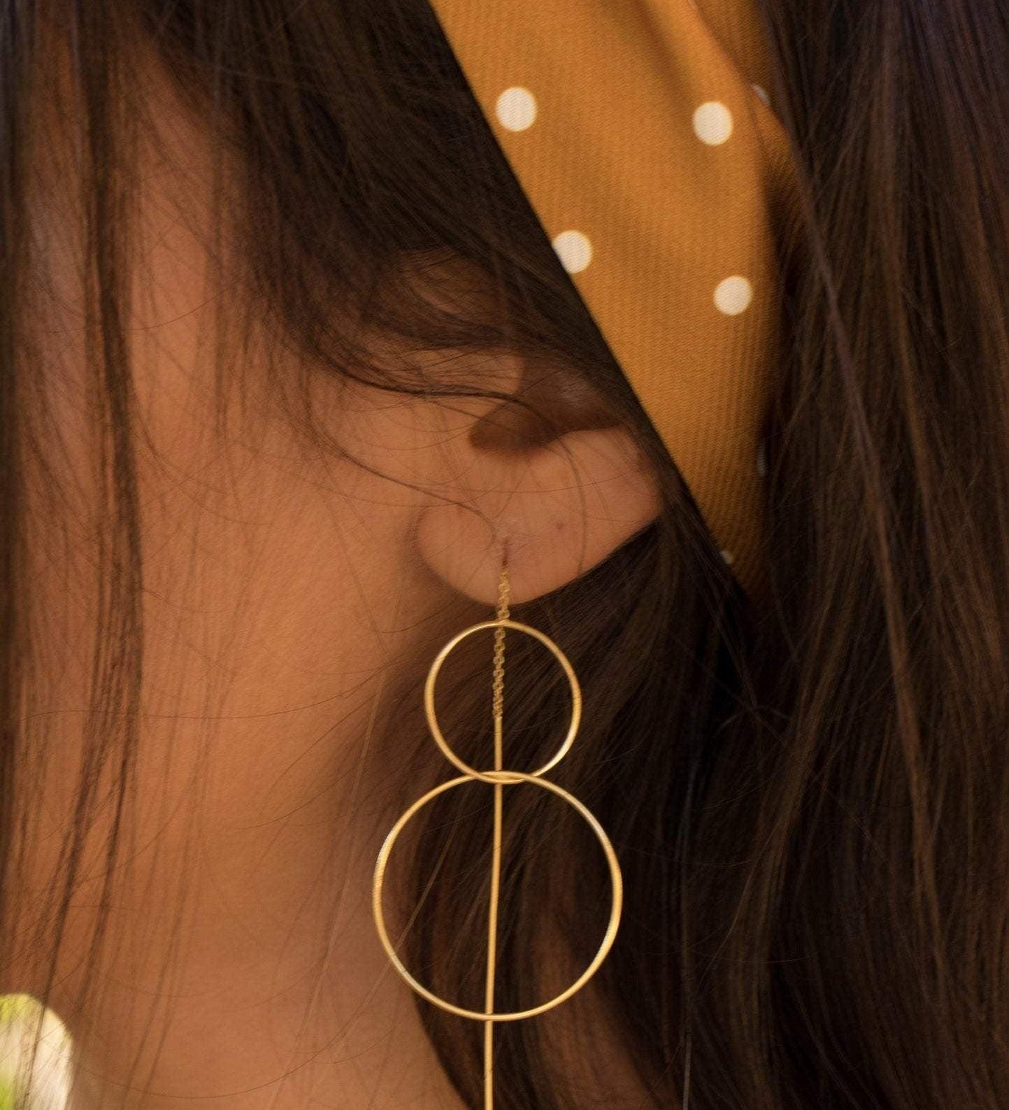 Threader Earrings ~ 18k Gold Plated ~ME095 - Maresia Jewelry