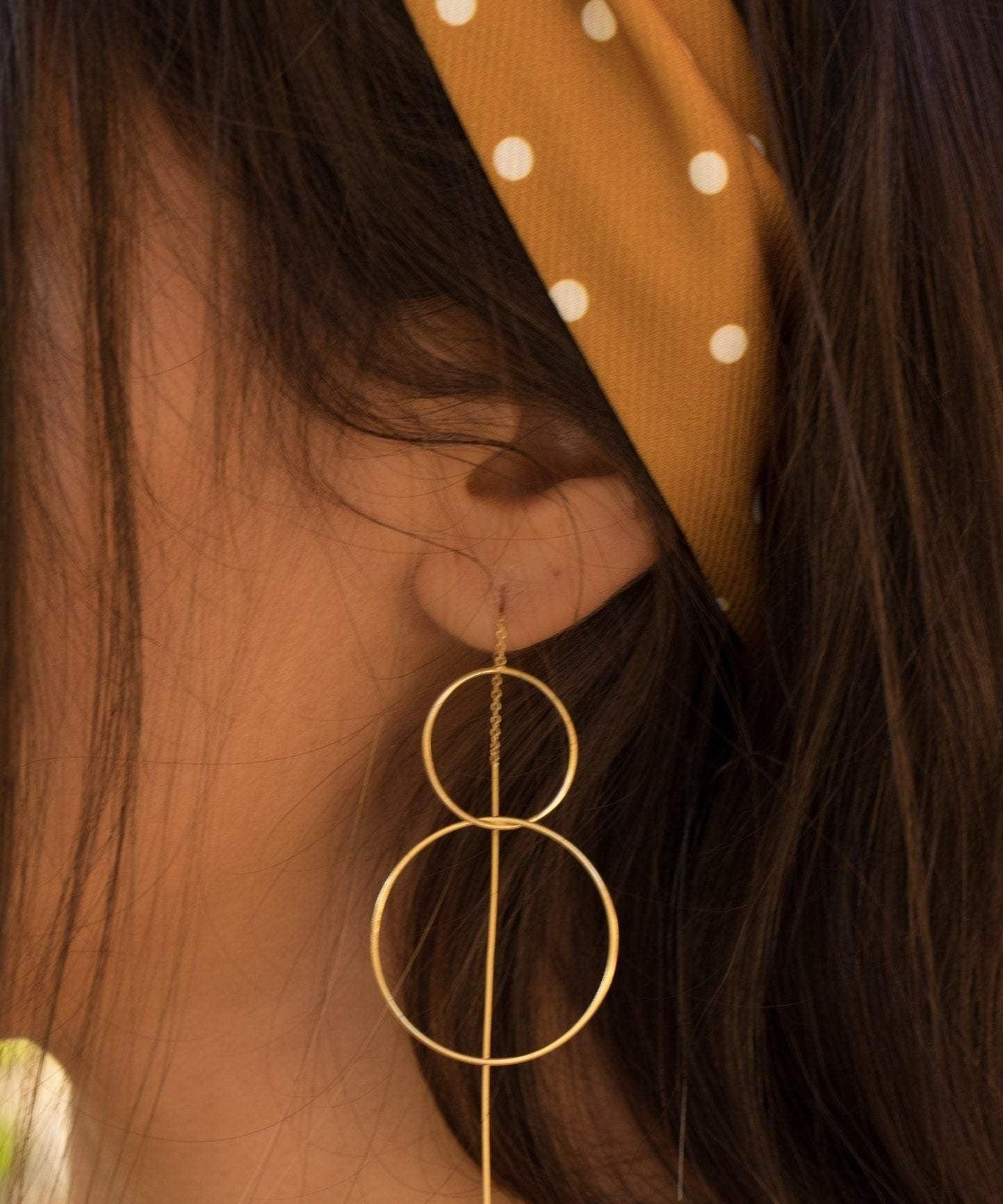 Threader Earrings ~ 18k Gold Plated ~ME095 - Maresia Jewelry