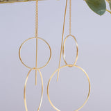Threader Earrings ~ 18k Gold Plated ~ME095 - Maresia Jewelry