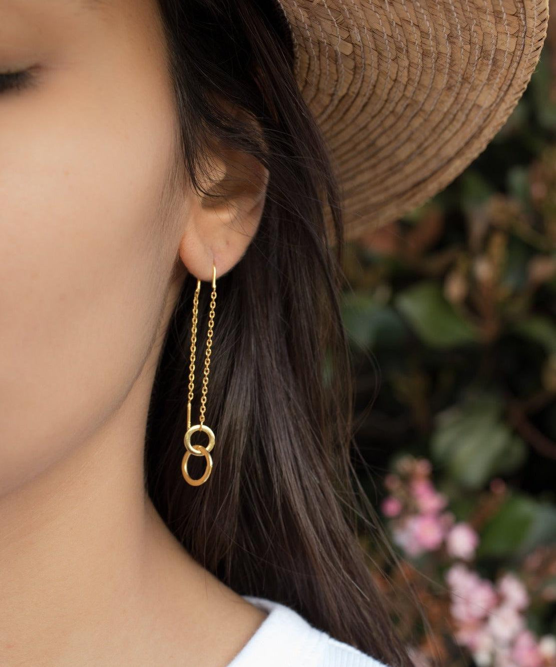 Threader Earrings ~ 18k Gold Vermeil~ ME113 - Maresia Jewelry