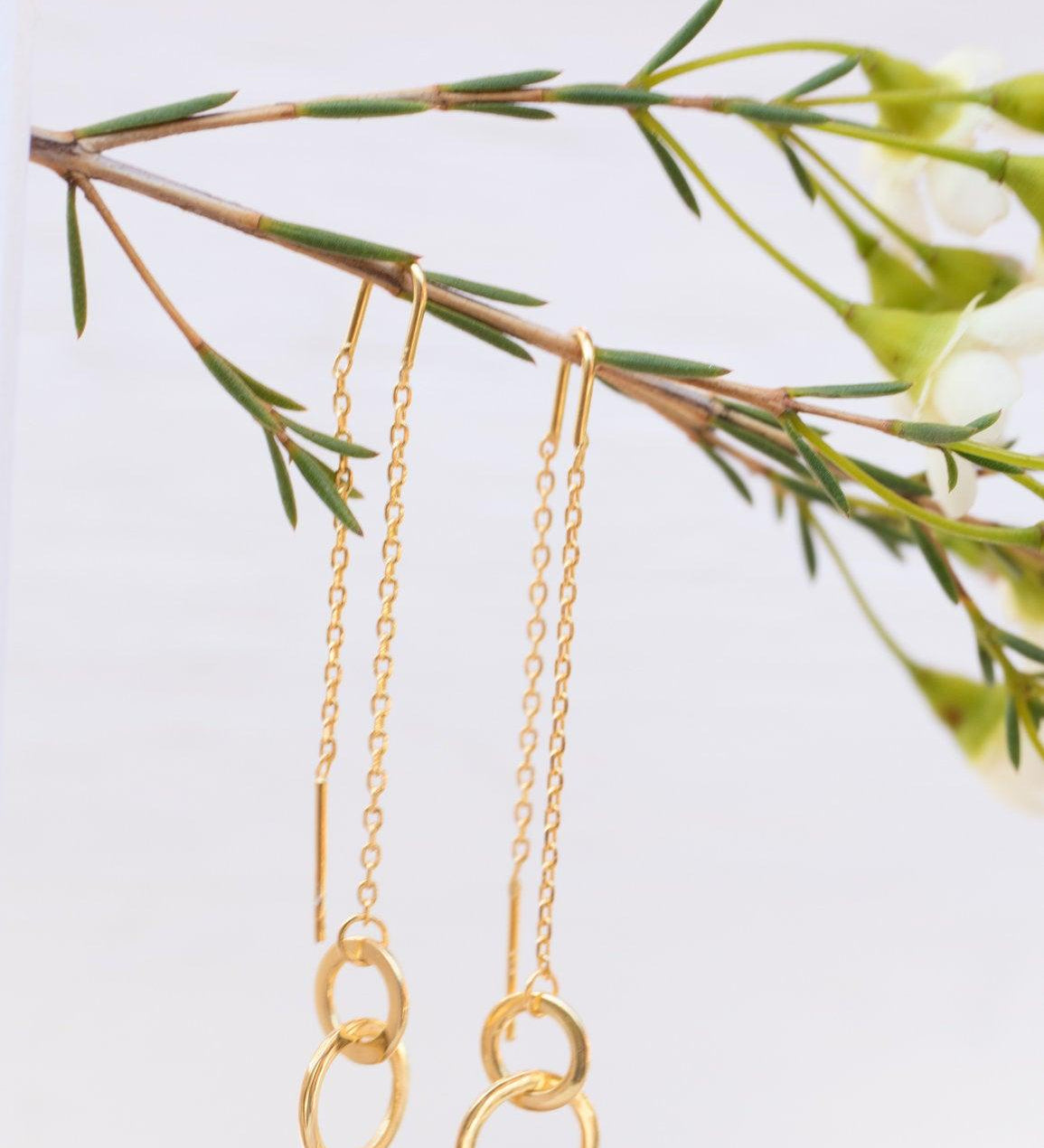 Threader Earrings ~ 18k Gold Vermeil~ ME113 - Maresia Jewelry