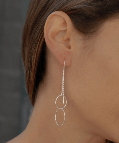 Threader Earrings ~ Gold Vermeil or Sterling Silver 925 ~ ME145 - Maresia Jewelry