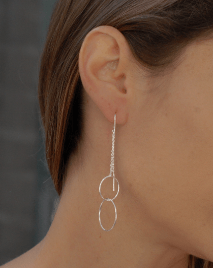 Threader Earrings ~ Gold Vermeil or Sterling Silver 925 ~ ME145 - Maresia Jewelry