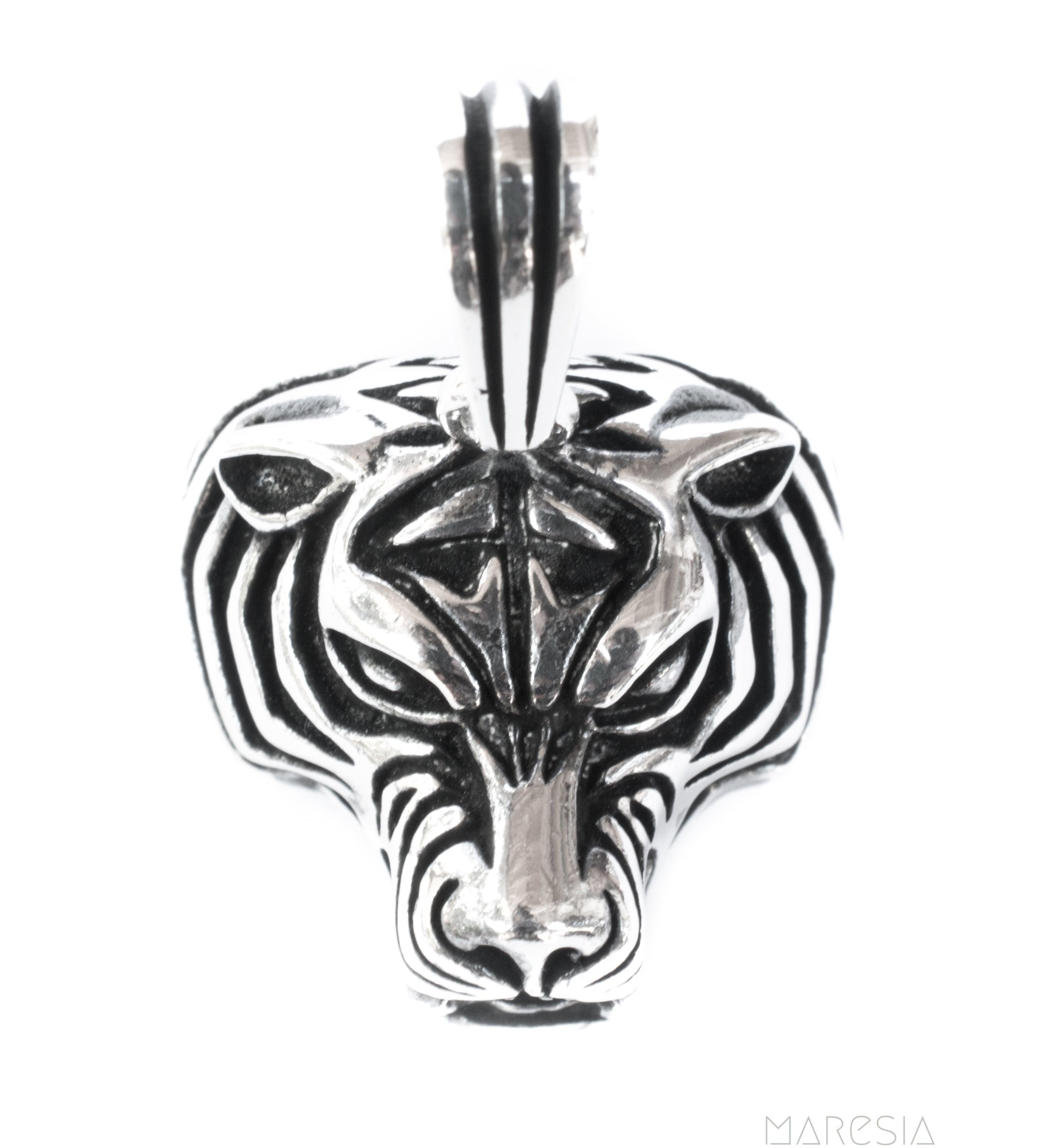 Tiger Men's Pendant ~ Sterling Silver 925 ~ - Maresia Jewelry