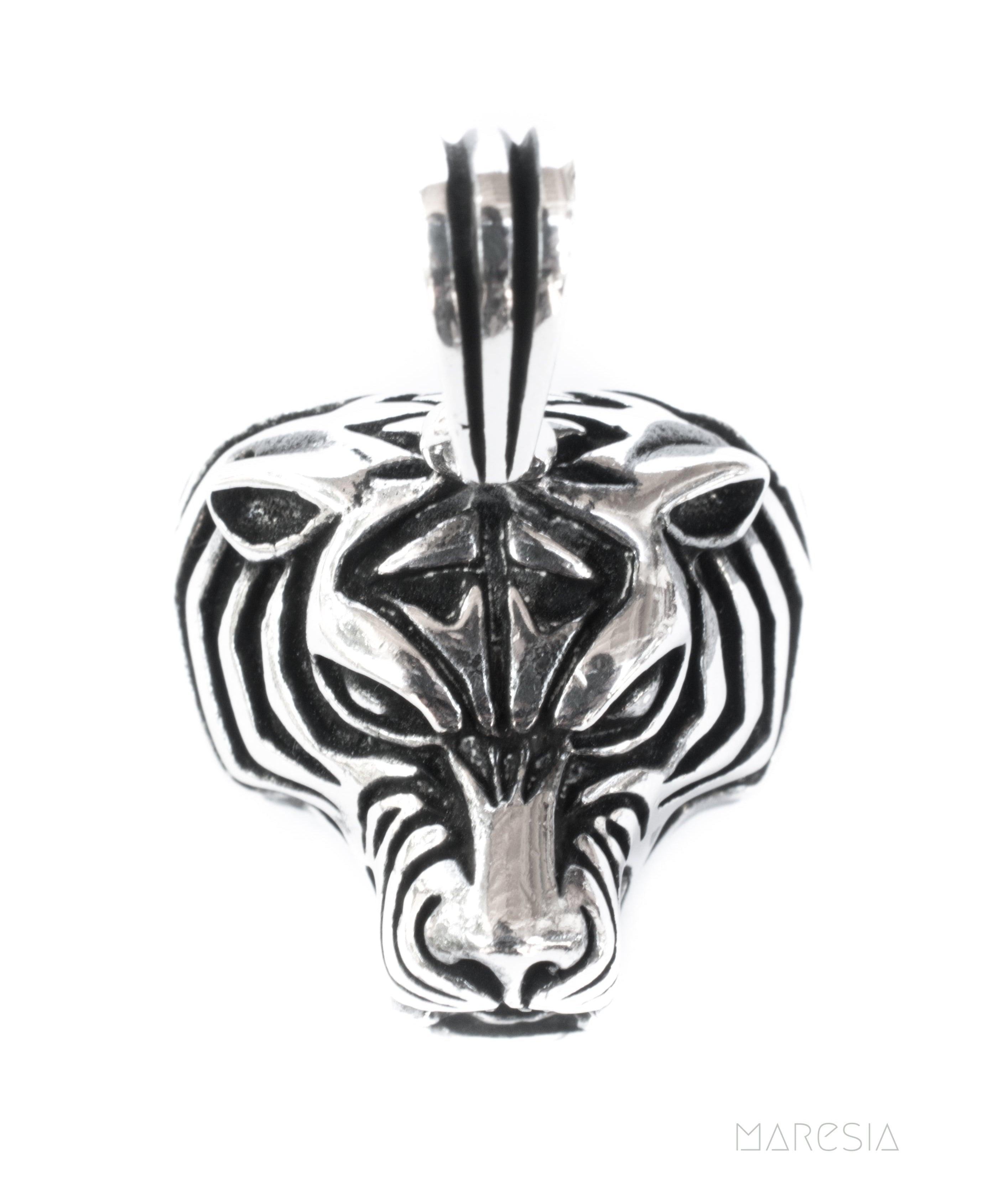 Tiger Men's Pendant ~ Sterling Silver 925 ~ - Maresia Jewelry