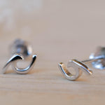 Tiny Wave Stud Earrings ~ Sterling silver 925 ~ SME078 - Maresia Jewelry