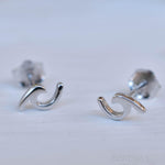 Tiny Wave Stud Earrings ~ Sterling silver 925 ~ SME078 - Maresia Jewelry