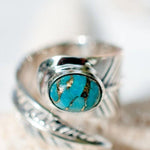 Tortuga Copper Turquoise Ring ~ Sterling Silver 925 ~ SMR130 - Maresia Jewelry