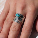 Tortuga Copper Turquoise Ring ~ Sterling Silver 925 ~ SMR130 - Maresia Jewelry