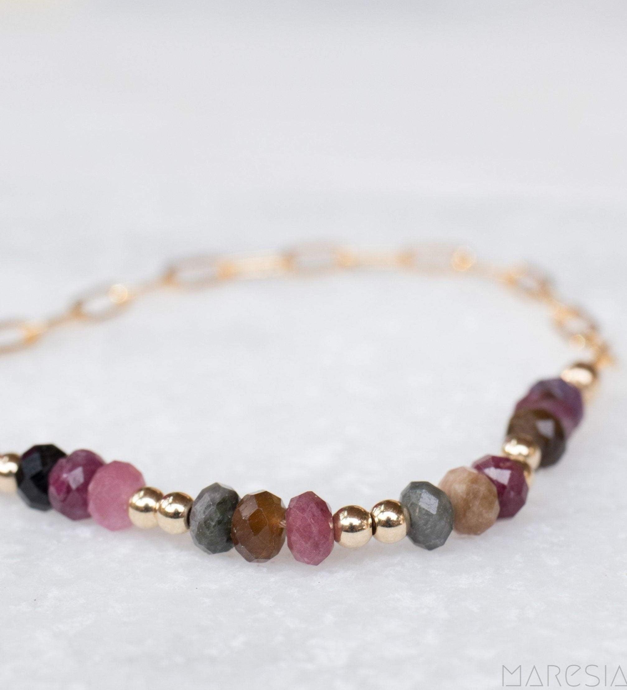 Tourmaline Bracelet ~ Gold Filled or Sterling Silver 925 ~ MB016 - Maresia Jewelry