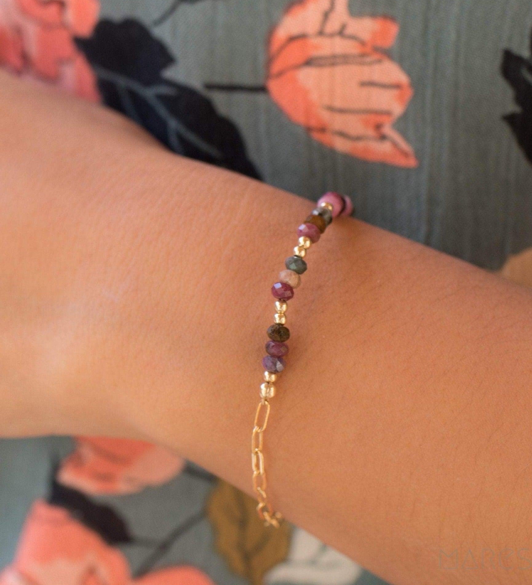 Tourmaline Bracelet ~ Gold Filled or Sterling Silver 925 ~ MB016 - Maresia Jewelry