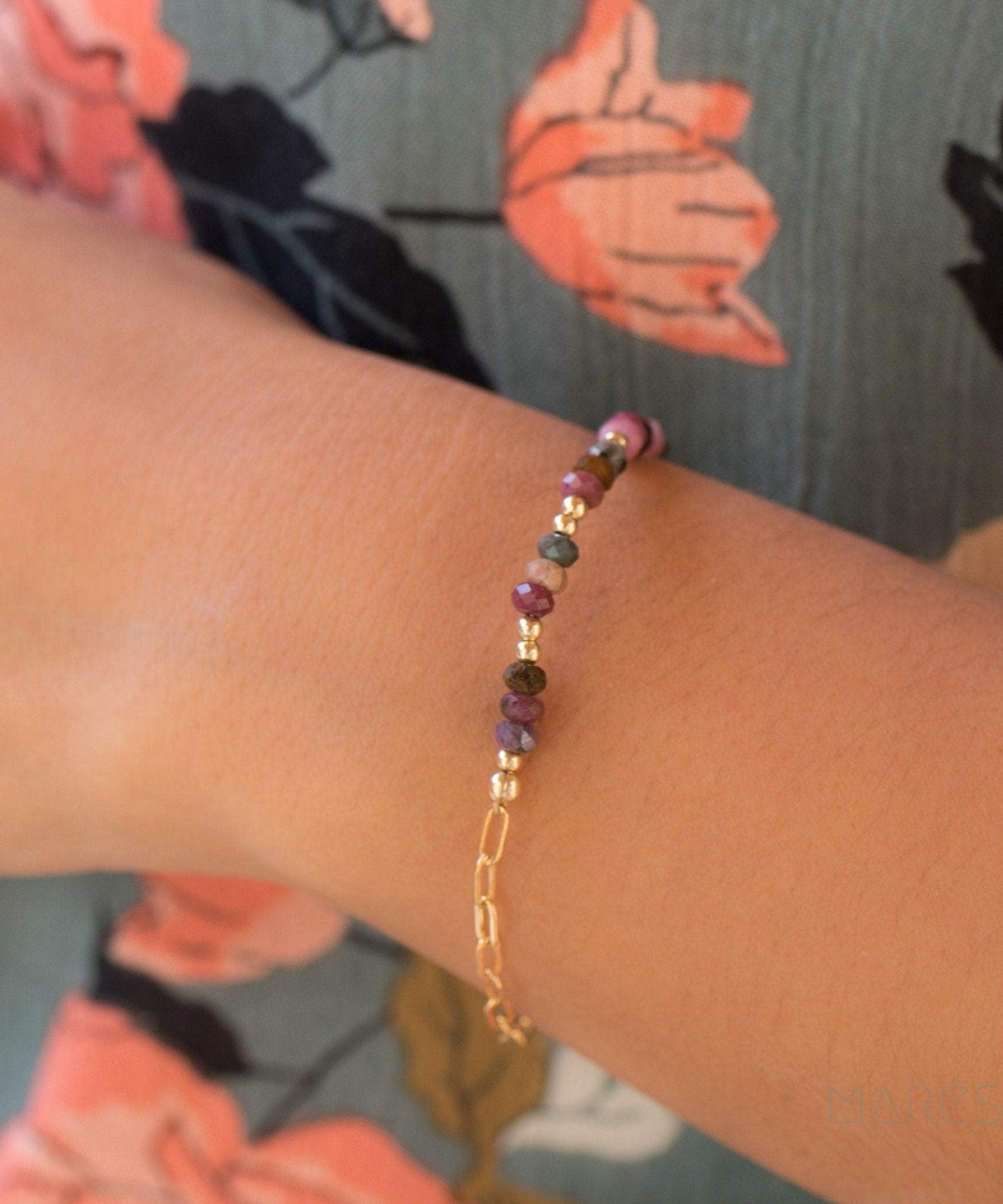 Tourmaline Bracelet ~ Gold Filled or Sterling Silver 925 ~ MB016 - Maresia Jewelry