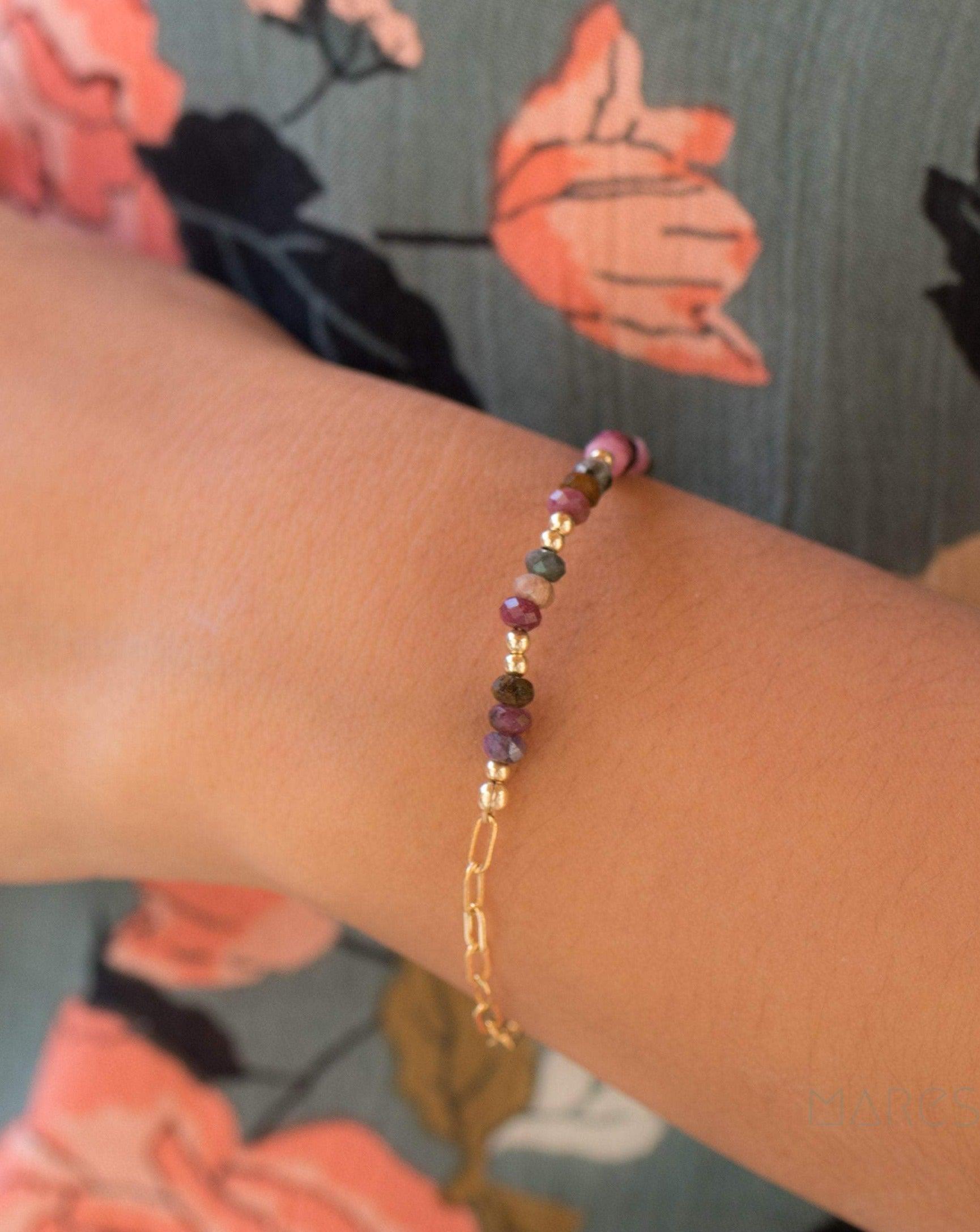 Tourmaline Bracelet ~ Gold Filled or Sterling Silver 925 ~ MB016 - Maresia Jewelry