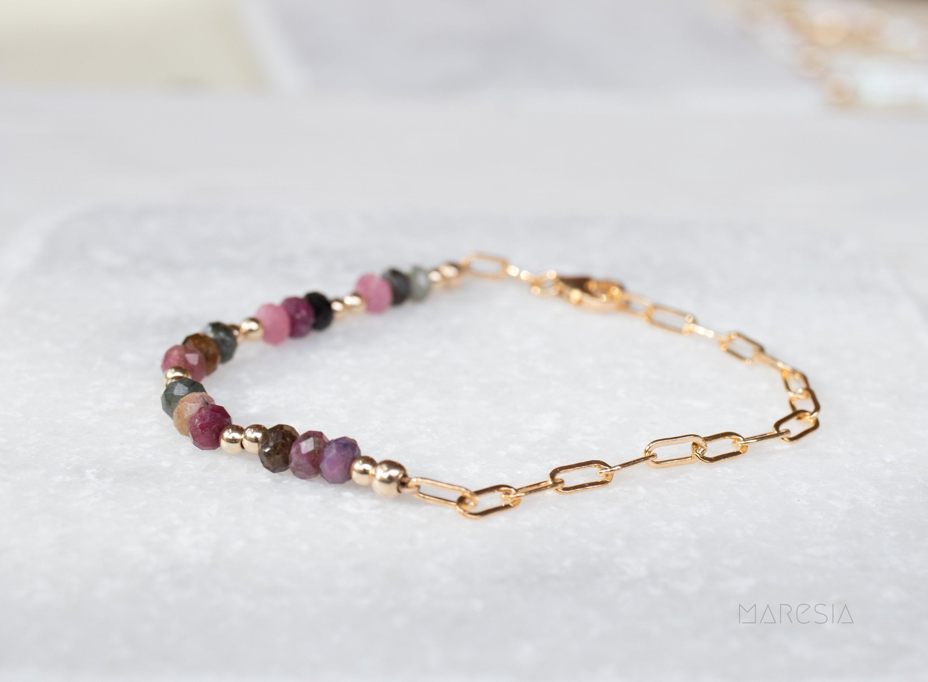 Tourmaline Bracelet ~ Gold Filled or Sterling Silver 925 ~ MB016 - Maresia Jewelry