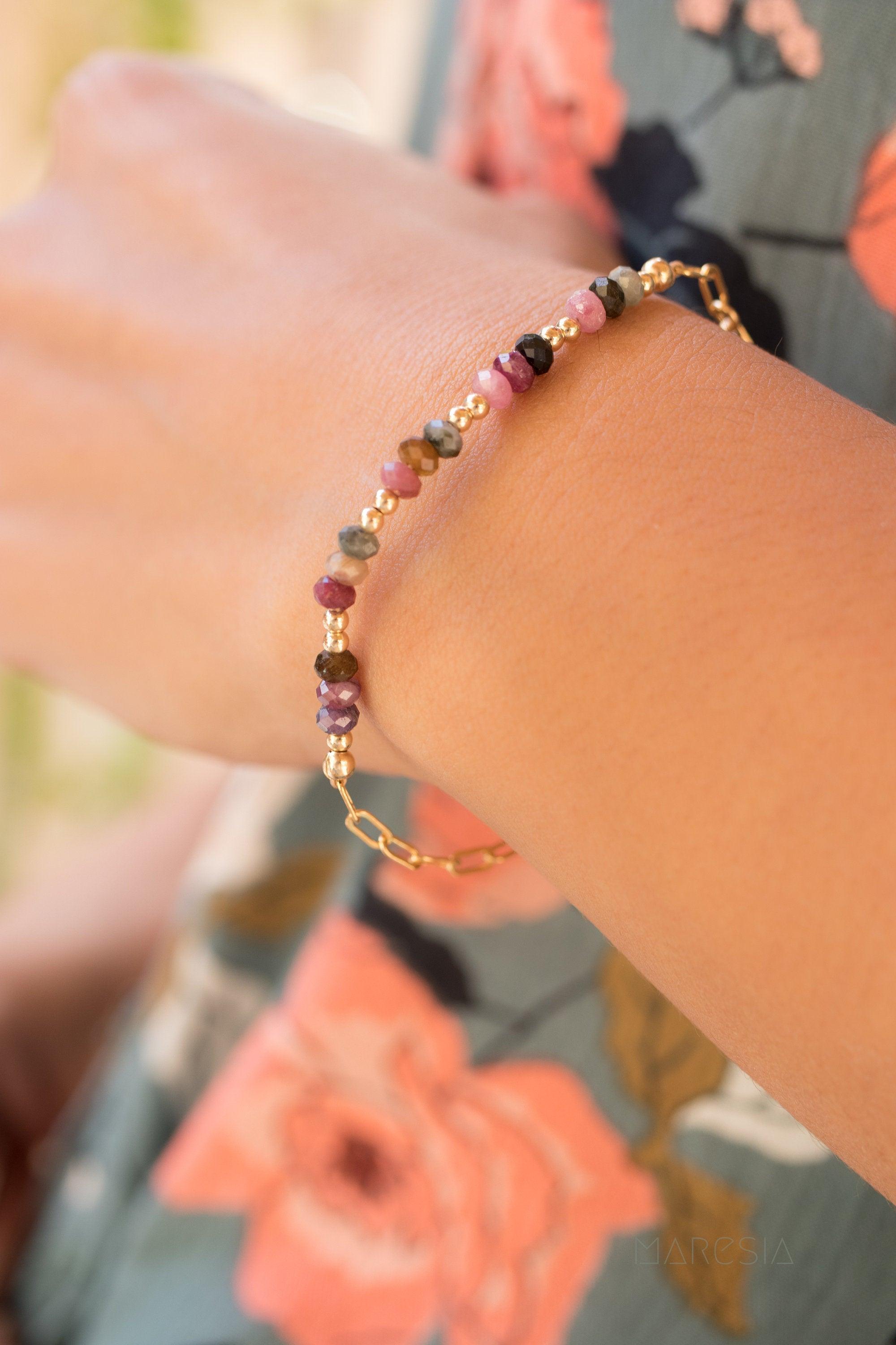 Tourmaline Bracelet ~ Gold Filled or Sterling Silver 925 ~ MB016 - Maresia Jewelry