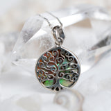 Tree of Life Small Pendant ~ Abalone, Mother of Pearl or Coral ~ Sterling Silver 925 ~SMP018 - Maresia Jewelry