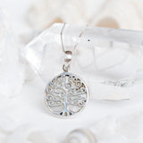 Tree of Life Small Pendant ~ Abalone, Mother of Pearl or Coral ~ Sterling Silver 925 ~SMP018 - Maresia Jewelry