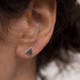 Triangle Shape Earrings ~ Sterling Silver 925 ~ ME122 - Maresia Jewelry