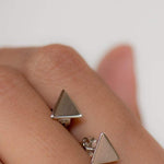 Triangle Shape Earrings ~ Sterling Silver 925 ~ ME122 - Maresia Jewelry