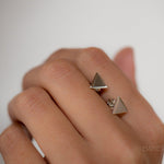 Triangle Shape Earrings ~ Sterling Silver 925 ~ ME122 - Maresia Jewelry