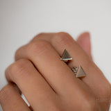 Triangle Shape Earrings ~ Sterling Silver 925 ~ ME122 - Maresia Jewelry