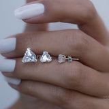 Triangle Shape Earrings ~ Sterling Silver or Gold Vermeil ~ ME068 - Maresia Jewelry