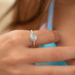 Moonstone Ring~ Sterling Silver 925 ~ Handmade ~ Gemstone ~Statement Tear Drop stone ~ Hippie ~Bohemian~June Birthstone~MR255